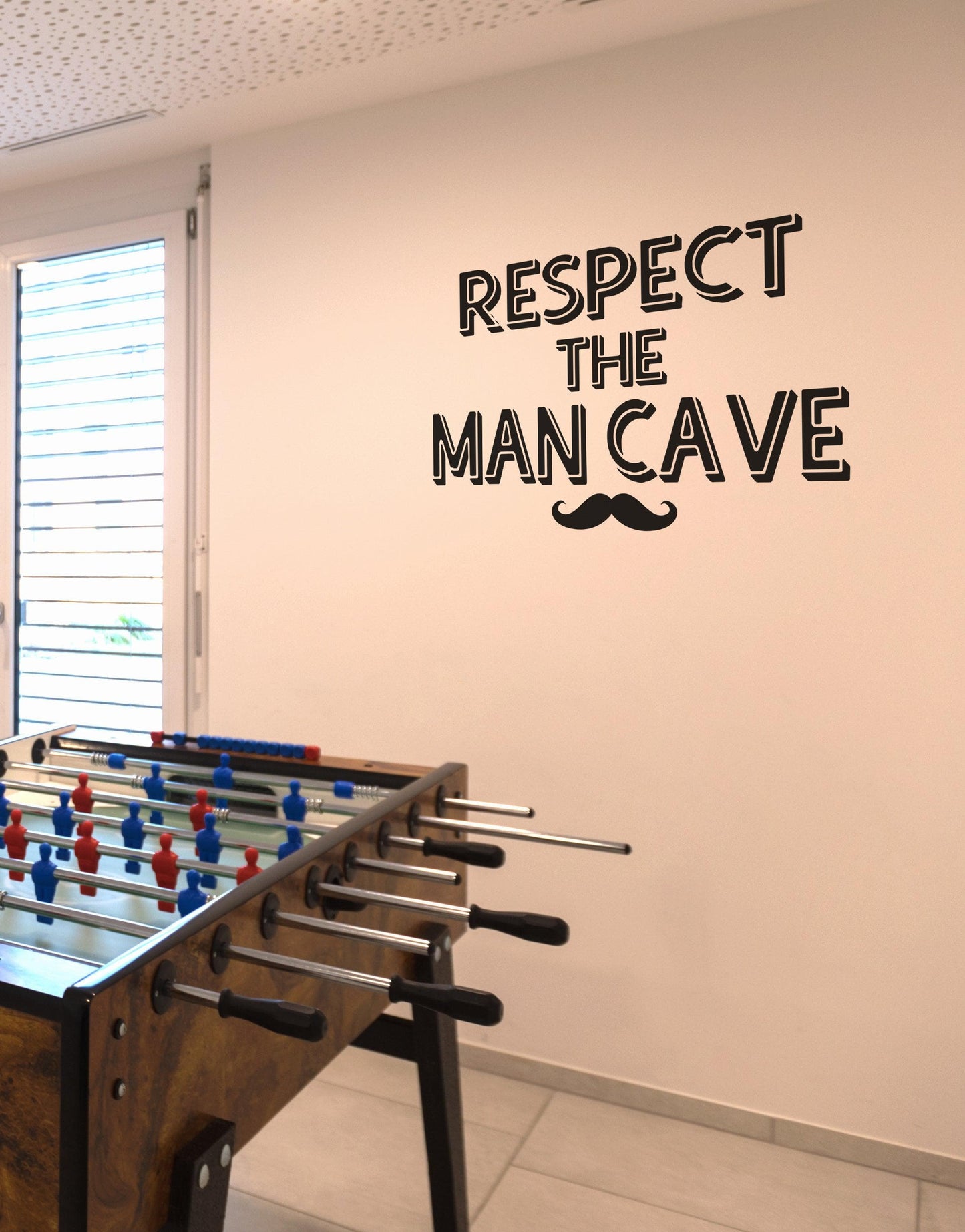 Respect the Man Cave Quote Vinyl Wall Decal #6255