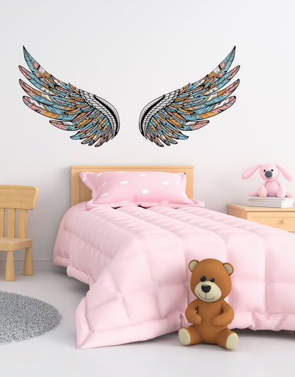 Angel Wings Graphic Wall Decal. Peel and Stick. #6256