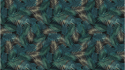 Tropical Palm Leave Pattern Peel and Stick Wall Mural. #6264