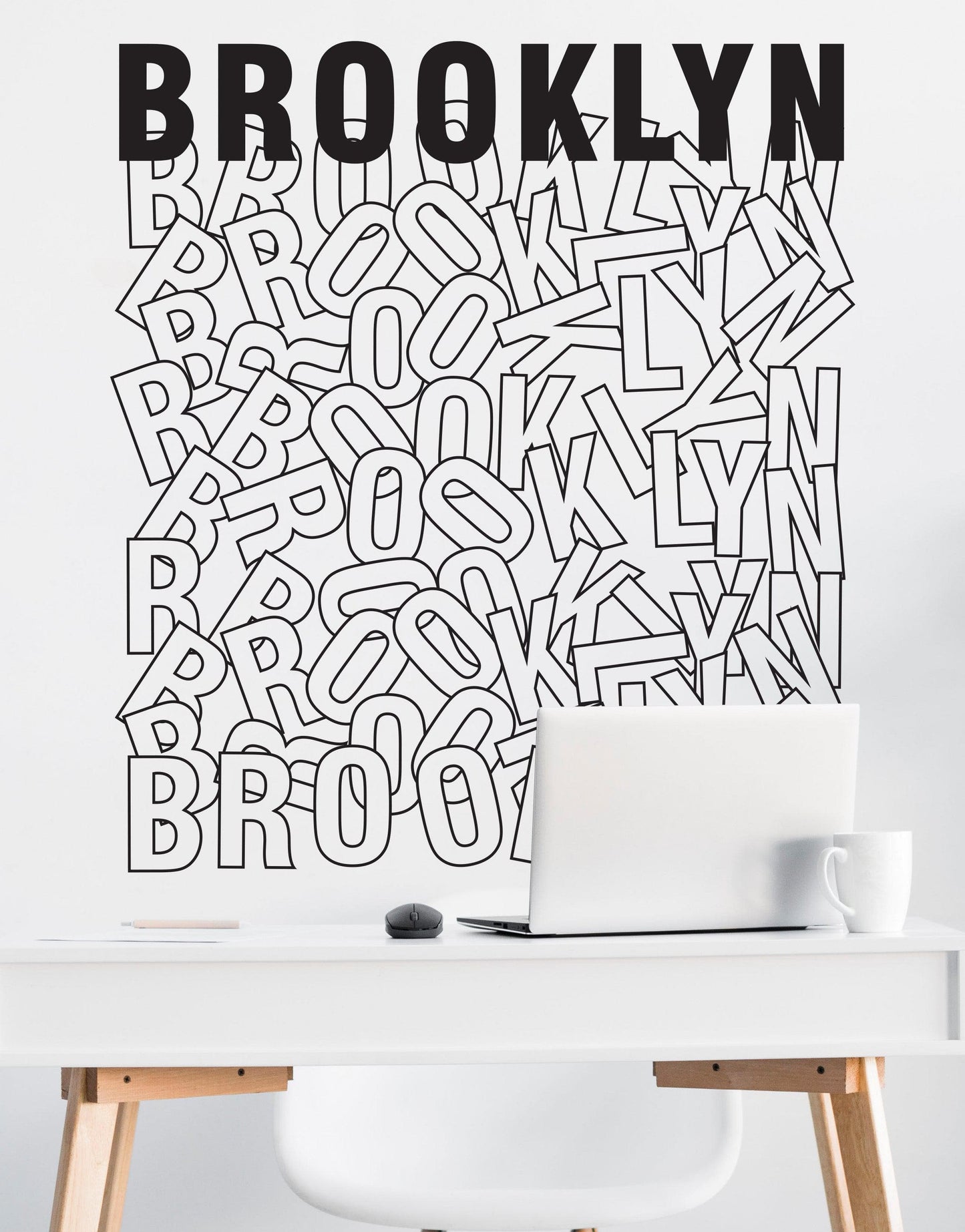 Brooklyn Sign Vinyl Wall Decal. #6271