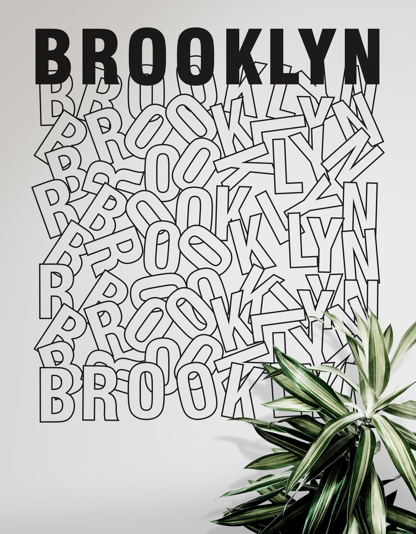 Brooklyn Sign Vinyl Wall Decal. #6271