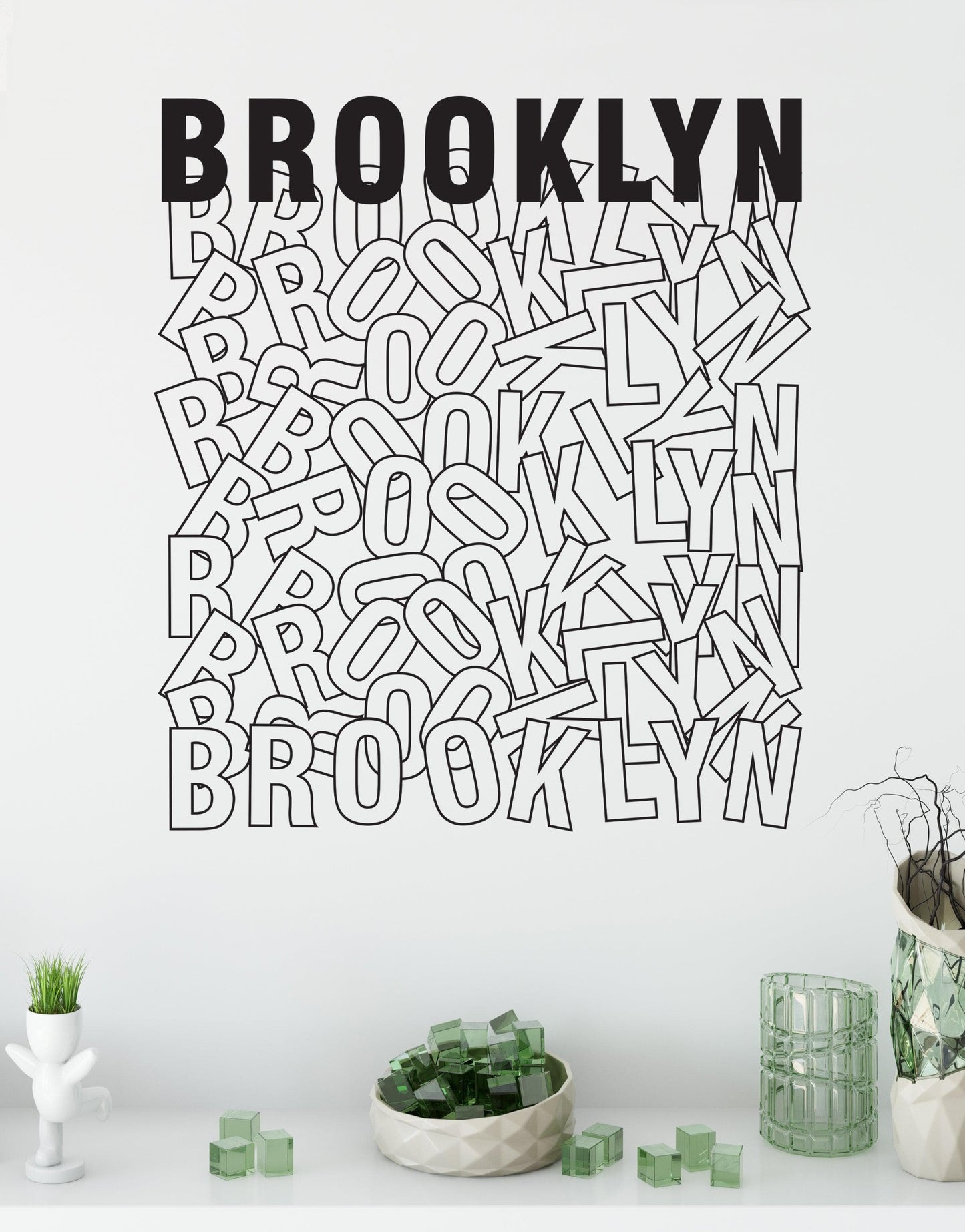 Brooklyn Sign Vinyl Wall Decal. #6271