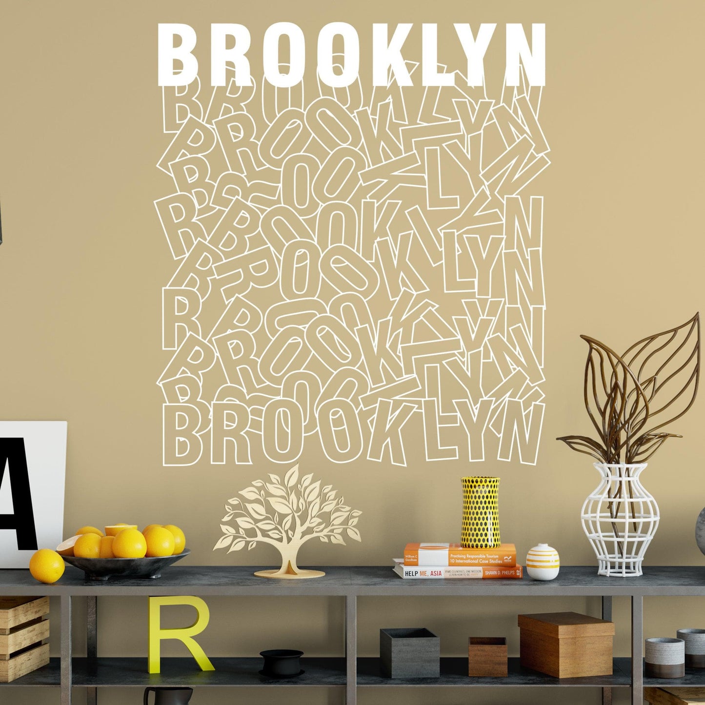 Brooklyn Sign Vinyl Wall Decal. #6271