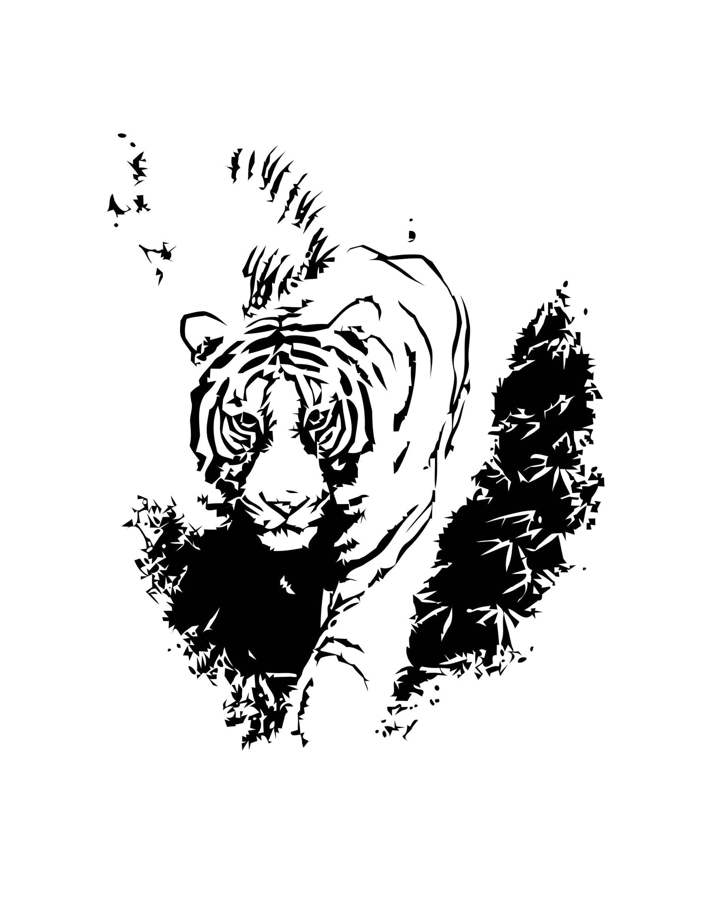 Tiger Prowling Wall Decal Sticker. #627