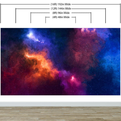 Space Galaxy Nebula Wall Mural Peel and Sticker Wallpaper. #6295