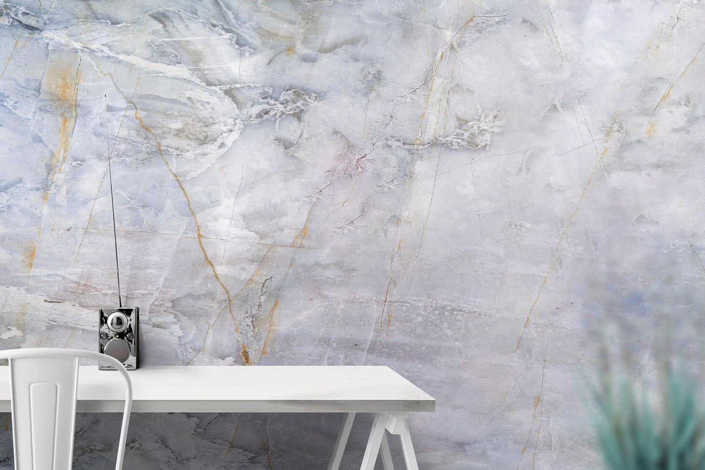 Natural Marble Stone Slate Peel and Stick Wall Mural. #6296