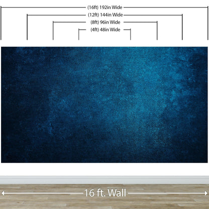 Dark Navy Blue Grunge Knock-Down Textured-Style Abstract Wall Mural. #6302