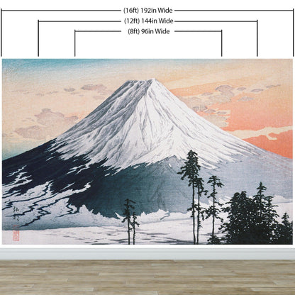 Mount Fuji - Katsuyama Neighborhood by Hiroaki Takahashi Artwork Wall Mural Print. #6311