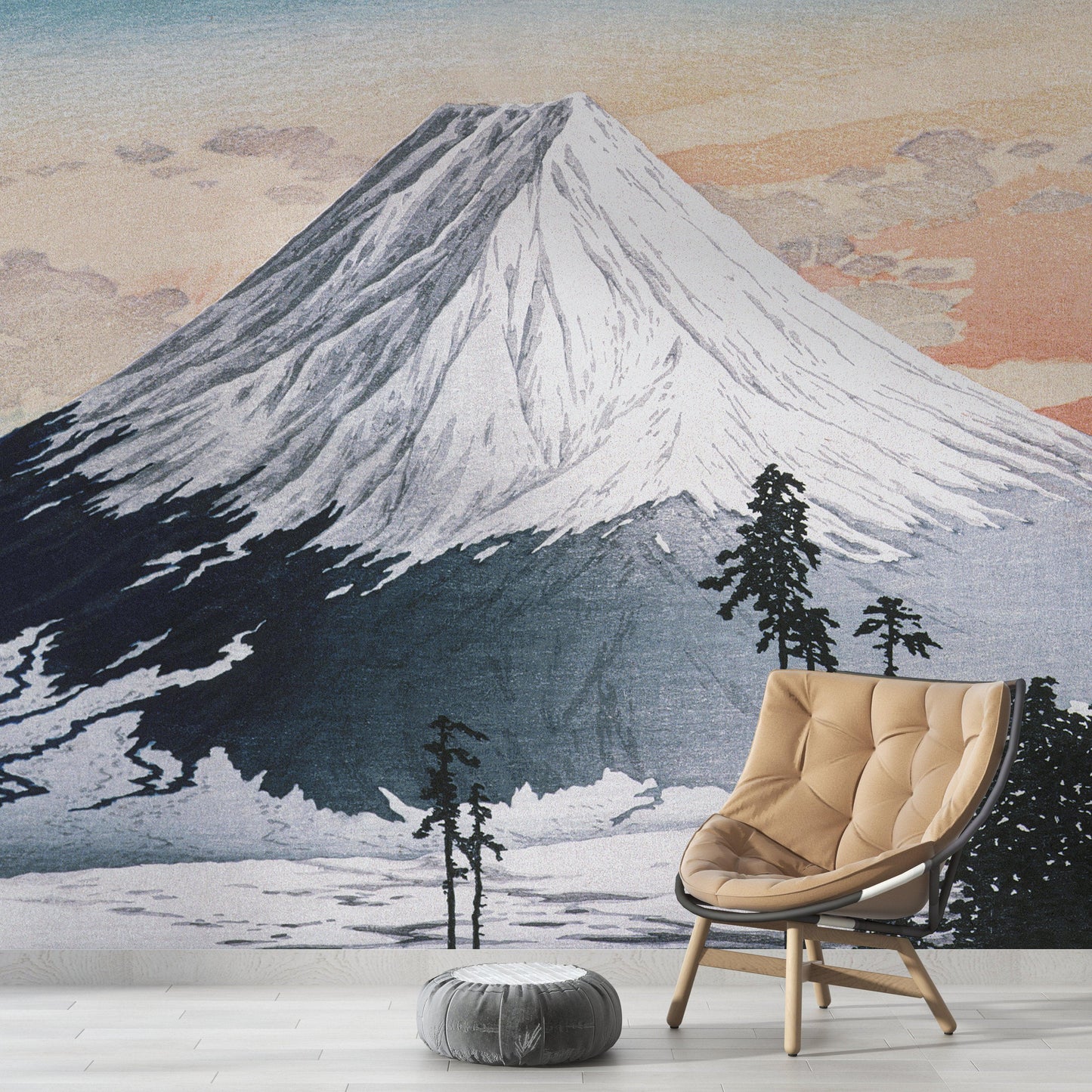 Mount Fuji - Katsuyama Neighborhood by Hiroaki Takahashi Artwork Wall Mural Print. #6311