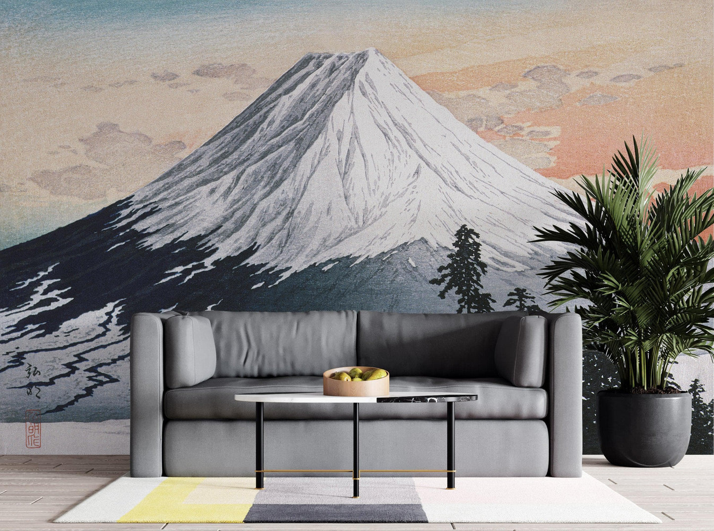 Mount Fuji - Katsuyama Neighborhood by Hiroaki Takahashi Artwork Wall Mural Print. #6311