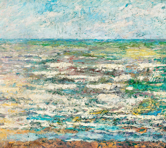 The Sea Painting from 1887 by Jan Toorop. Wall Mural / Peel and Stick Wallpaper. #6334