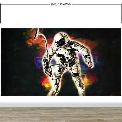 Astronaut Flowing in Space Wall Mural. NASA photo of Astronaut Edward H. White II in space. Peel and Stick Wallpaper. #6359