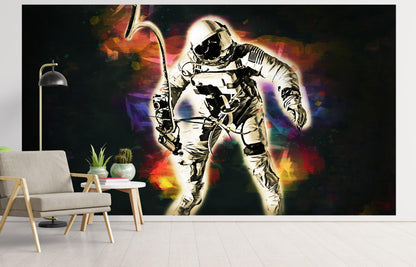 Astronaut Flowing in Space Wall Mural. NASA photo of Astronaut Edward H. White II in space. Peel and Stick Wallpaper. #6359