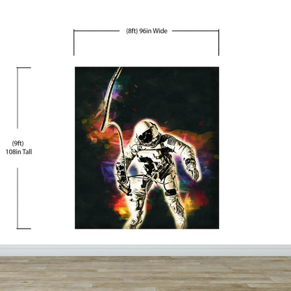 Astronaut Flowing in Space Wall Mural. NASA photo of Astronaut Edward H. White II in space. Peel and Stick Wallpaper. #6359