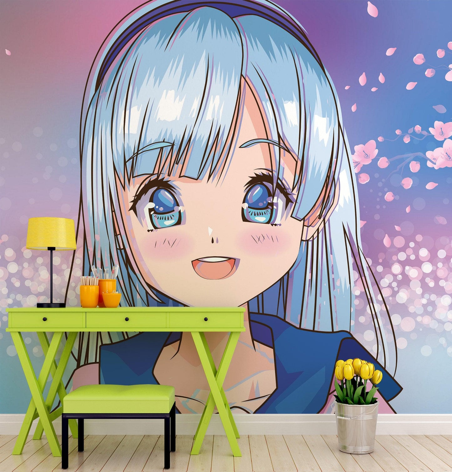 XSPWXN Kawaii Anime Girl Cool (2) Cute Girl Mural Wall Scroll