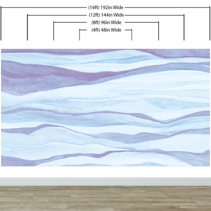 Abstract Pastel Blue Marble Granite Slate Peel and Stick Mural. #6363