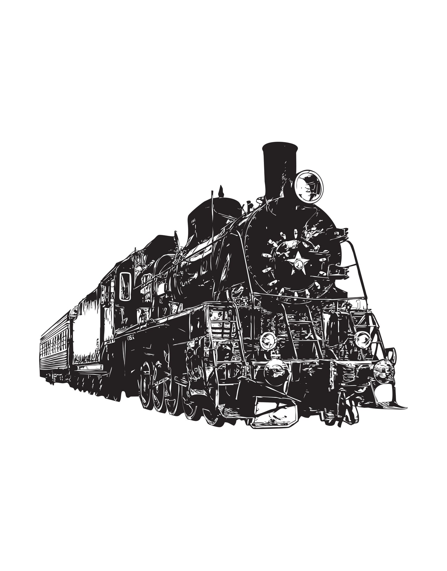 Vintage Steam Engine Train Wall Decal. #6375