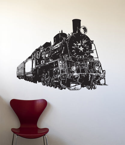 Vintage Steam Engine Train Wall Decal. #6375