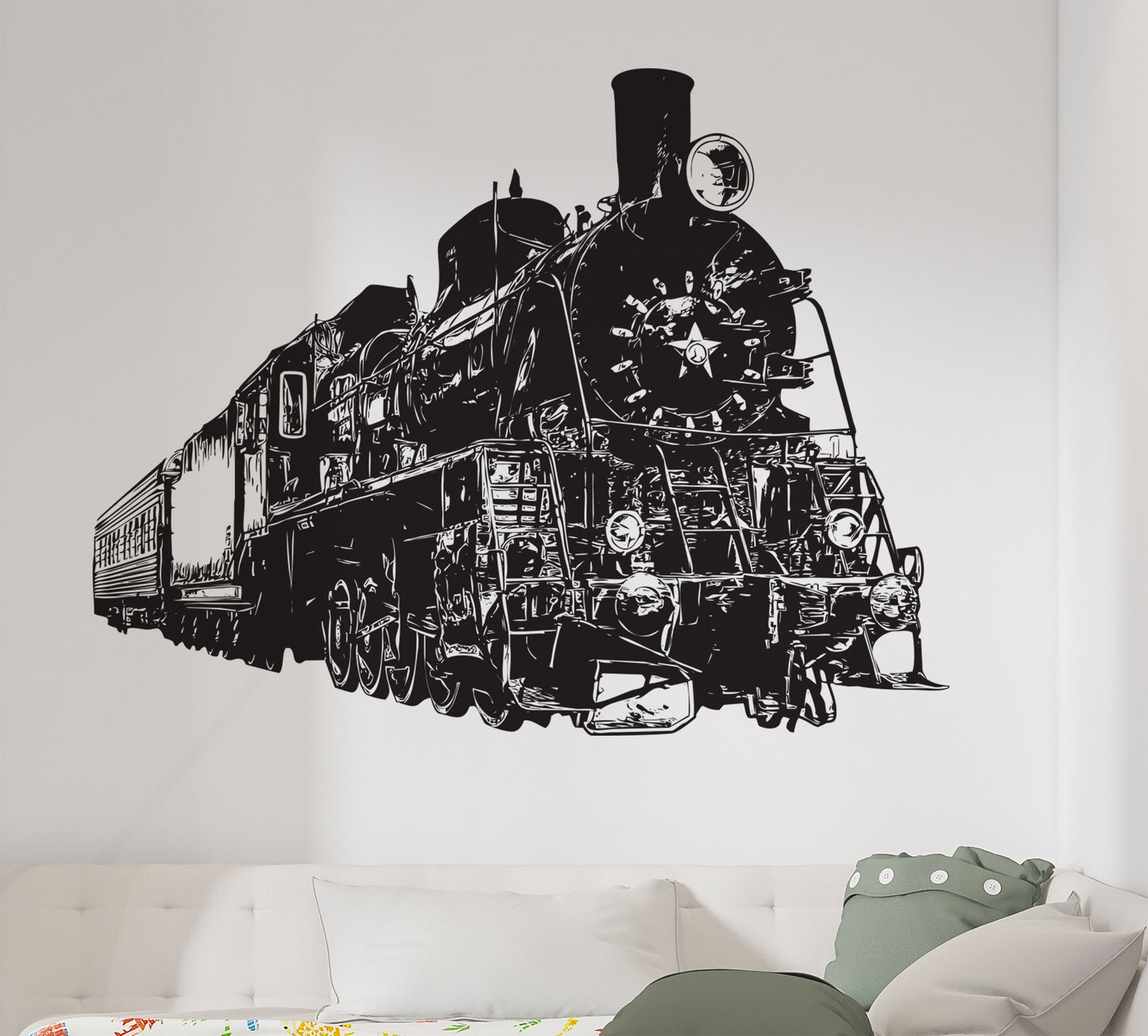 Vintage Steam Engine Train Wall Decal. #6375