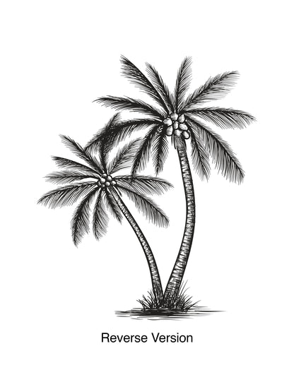 Coconut Tree Wall Decal Sticker. Beach Theme Decor. #6386