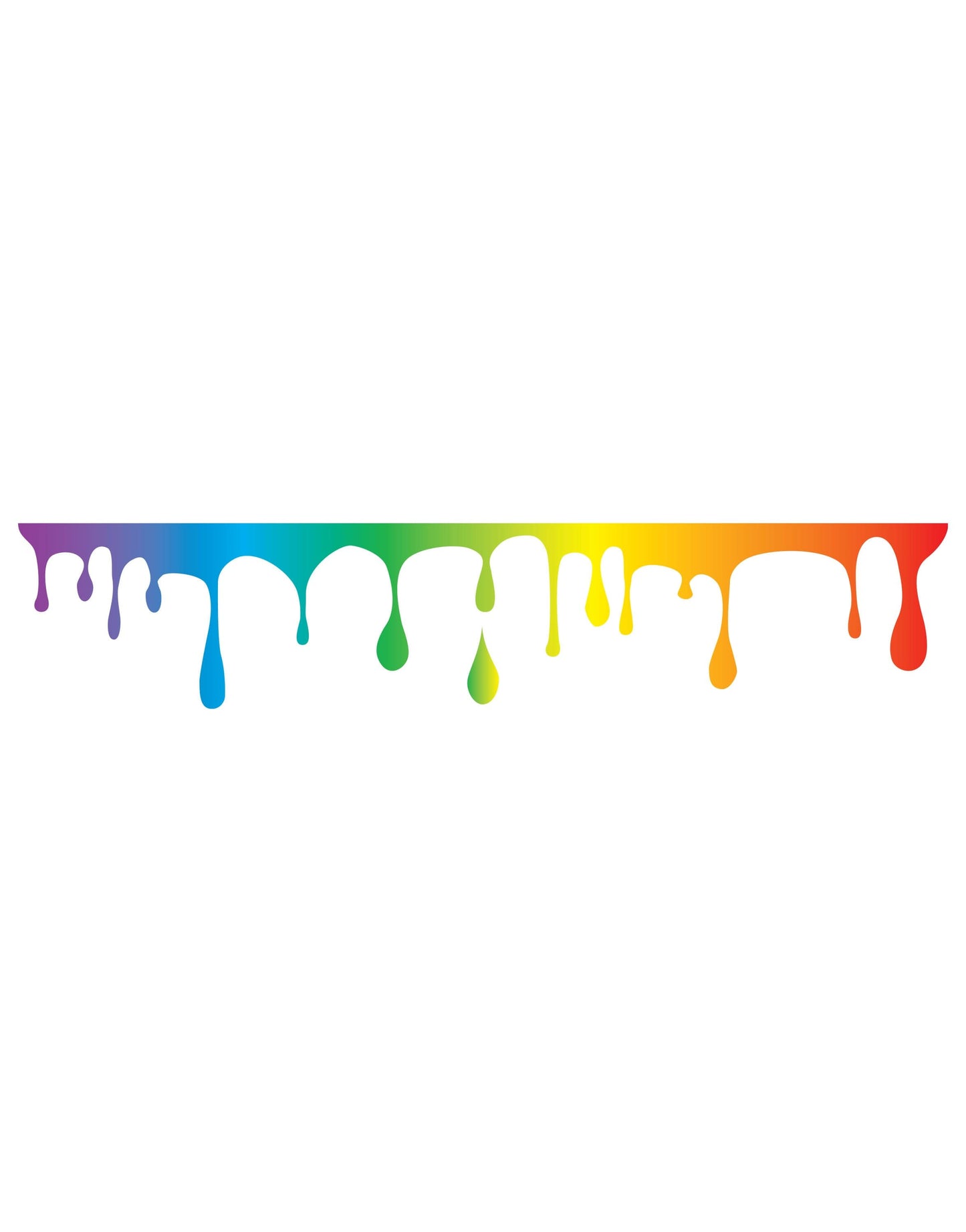 Rainbow Color Slime Dripping Wall Decal Graphic. Kid’s Room Home Decor. #6395