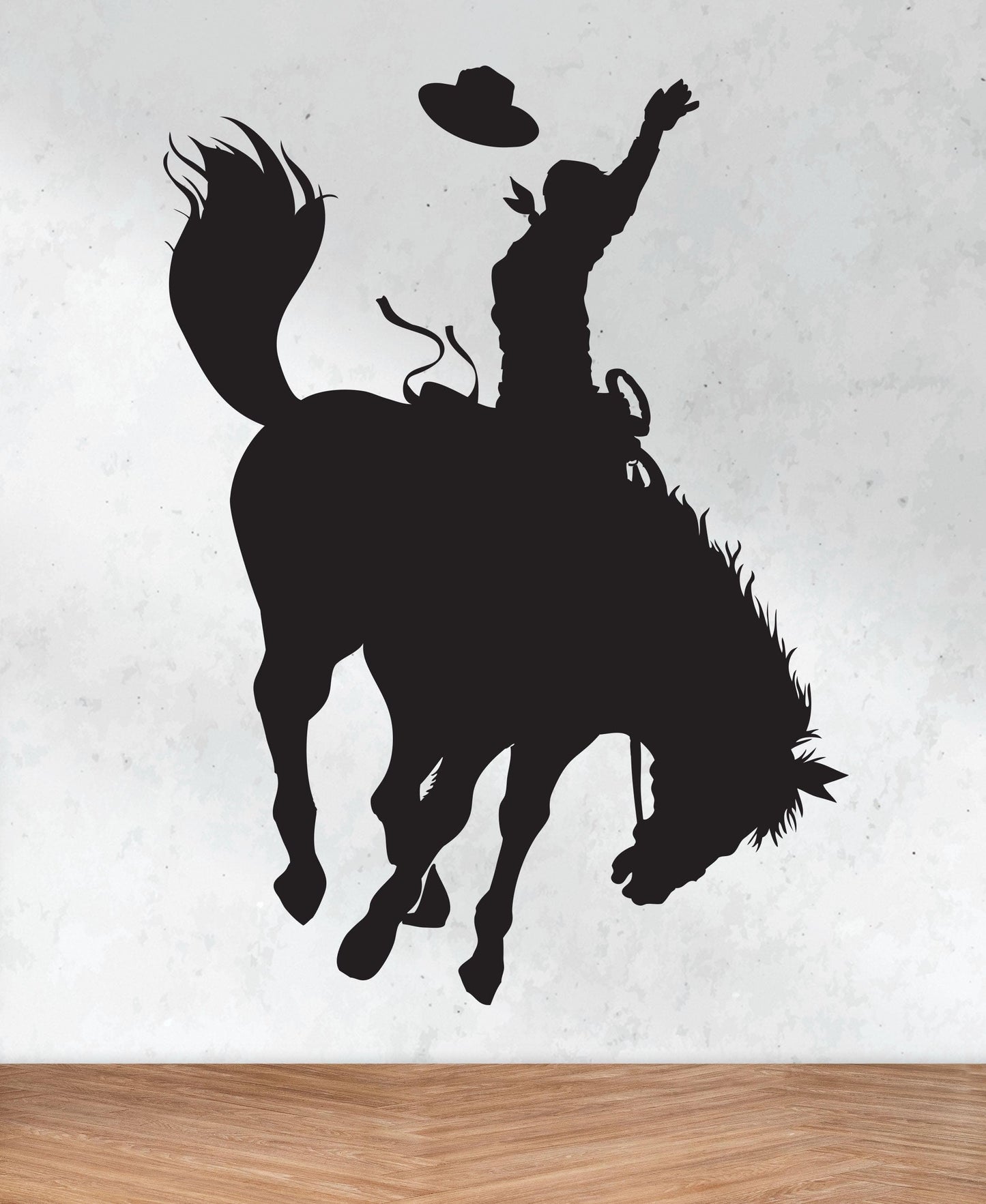 Bucking Cowboy Rider Wall Decal Sticker. Western Country Rodeo Cowboy Theme Decor. #6396
