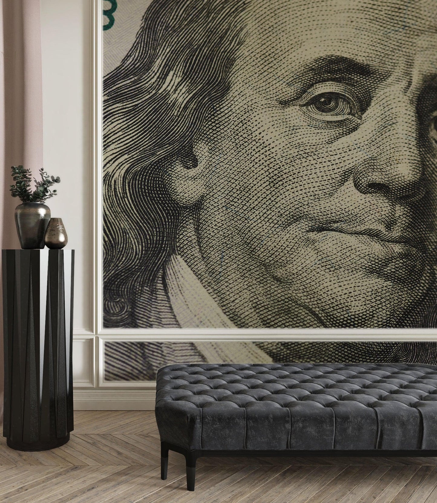 Money Wallpaper. Benjamin Franklin 100 Dollar Bill Wall Mural. #6399