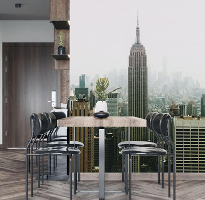 Empire State Building NYC Wall Mural. New York City Skyscrapers Peel and Stick Wallpaper. #6407