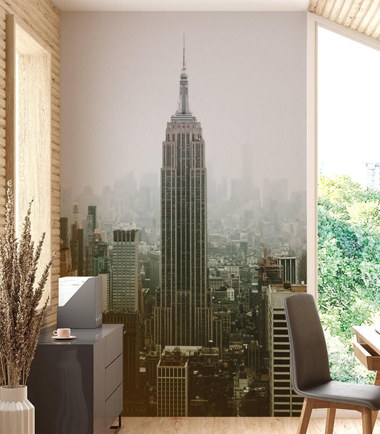 Empire State Building NYC Wall Mural. New York City Skyscrapers Peel and Stick Wallpaper. #6407