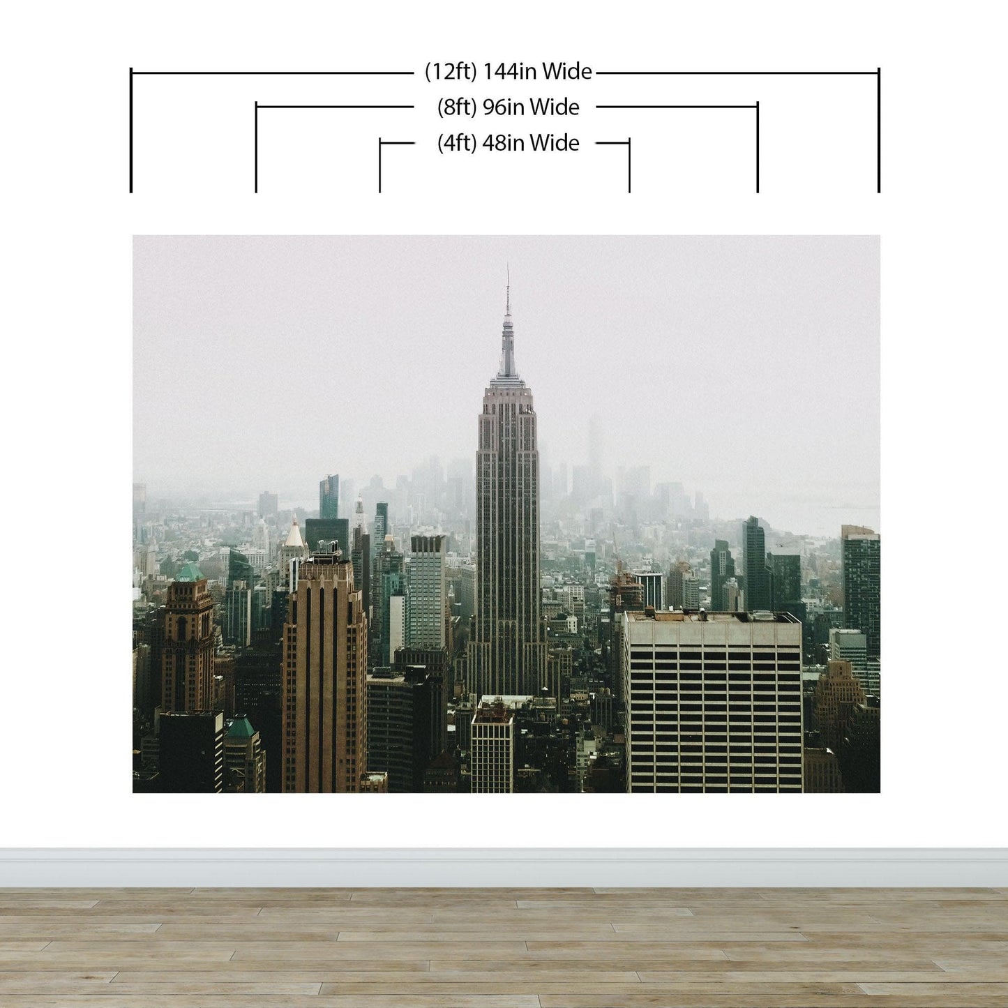 Empire State Building NYC Wall Mural. New York City Skyscrapers Peel and Stick Wallpaper. #6407