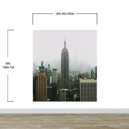 Empire State Building NYC Wall Mural. New York City Skyscrapers Peel and Stick Wallpaper. #6407