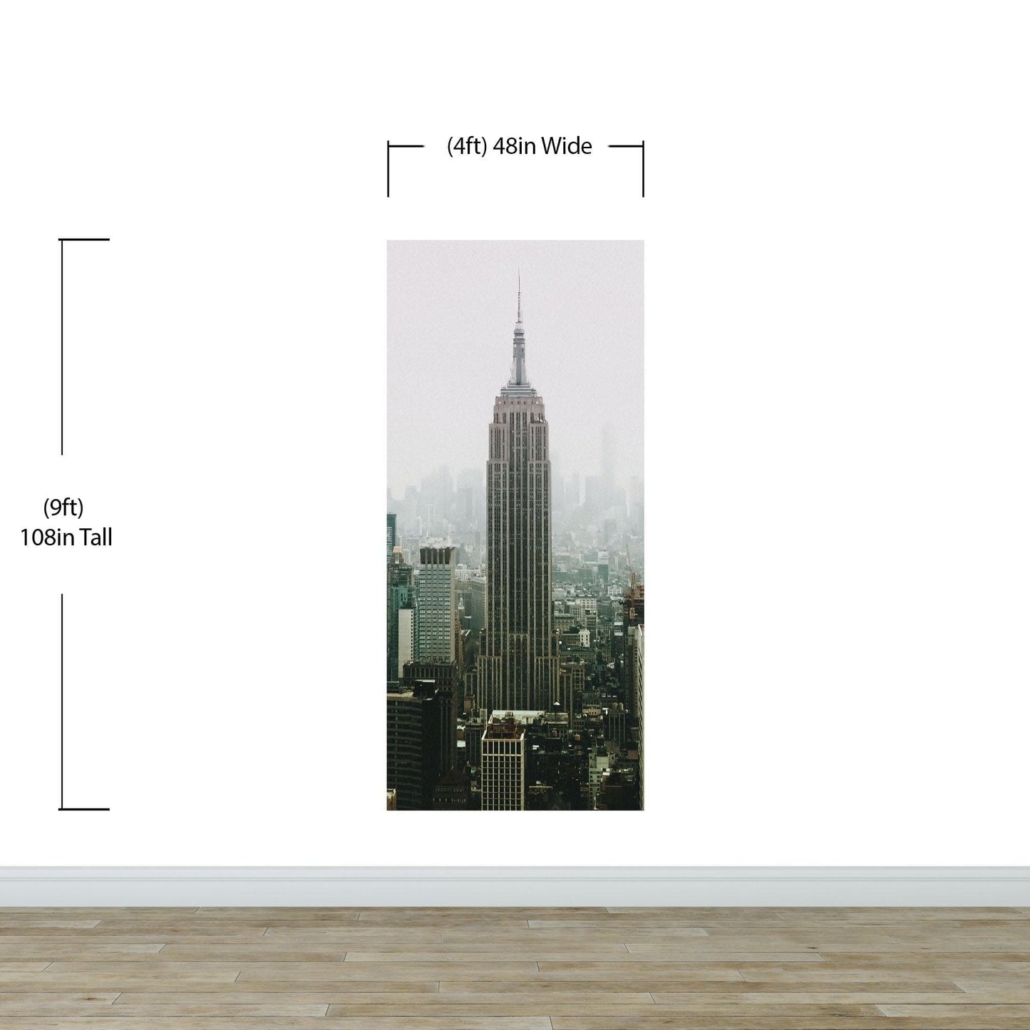 Empire State Building NYC Wall Mural. New York City Skyscrapers Peel and Stick Wallpaper. #6407