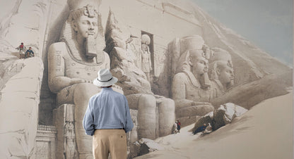 Ancient Egyptian Temple Wall Mural. The Great Temple of Aboo-Simble, Nubia by David Roberts. #6417