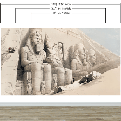 Ancient Egyptian Temple Wall Mural. The Great Temple of Aboo-Simble, Nubia by David Roberts. #6417