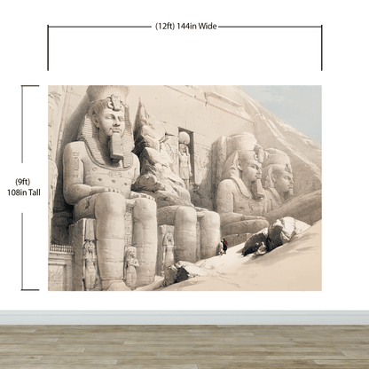 Ancient Egyptian Temple Wall Mural. The Great Temple of Aboo-Simble, Nubia by David Roberts. #6417