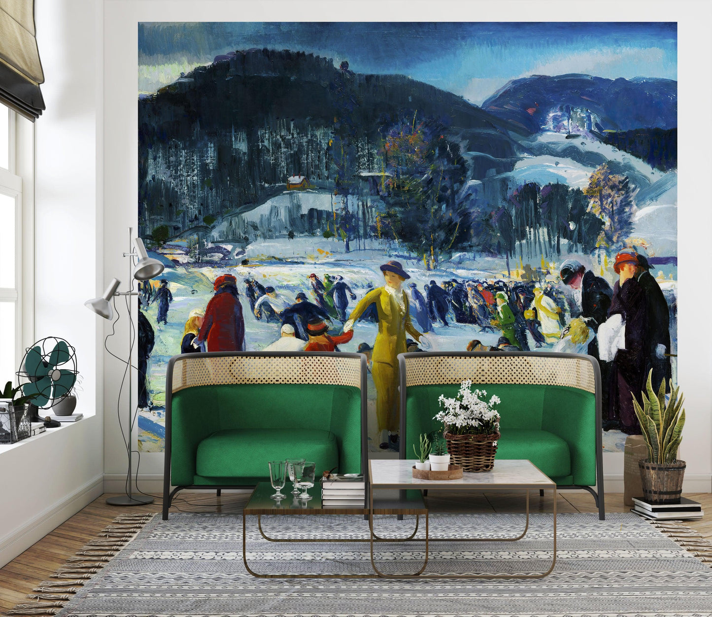 Love of Winter Famous Painting Wall Mural. Painting by George Wesley Bellows. #6419