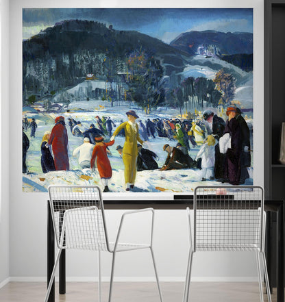 Love of Winter Famous Painting Wall Mural. Painting by George Wesley Bellows. #6419