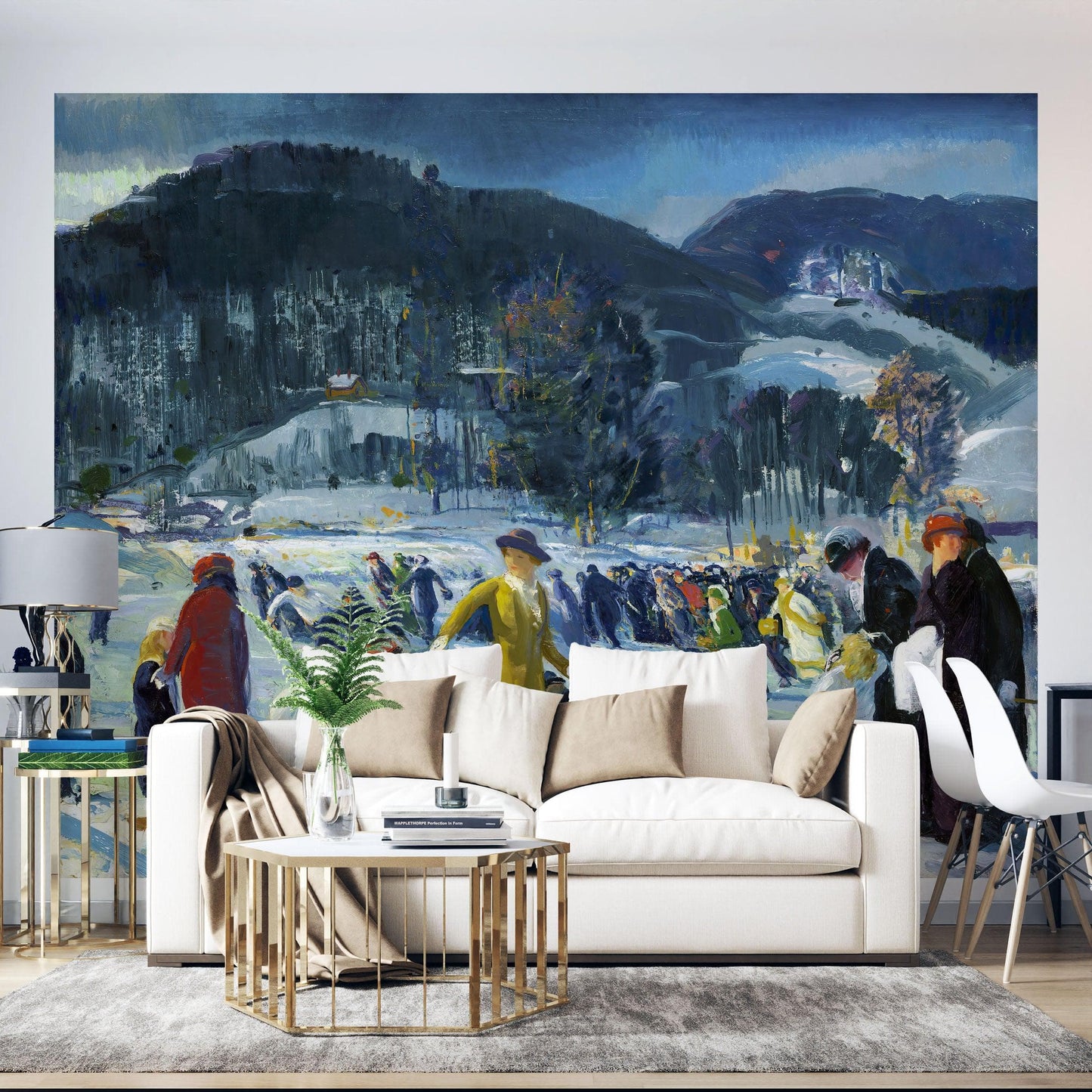 Love of Winter Famous Painting Wall Mural. Painting by George Wesley Bellows. #6419