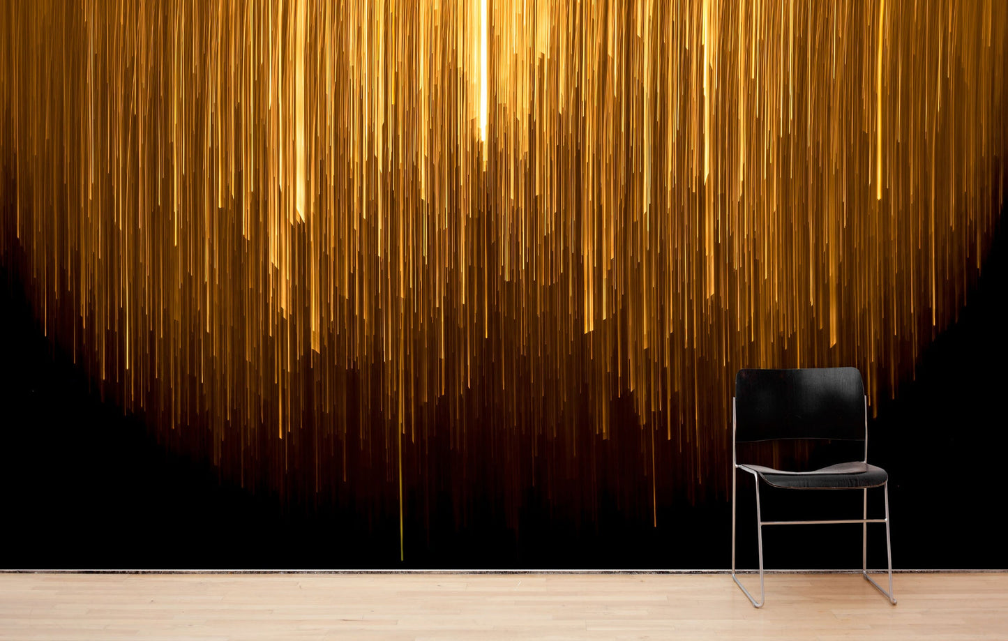 Vertical Streaks of Light Wall Mural. Abstract Glowing Vertical Lines Wallpaper. #6425