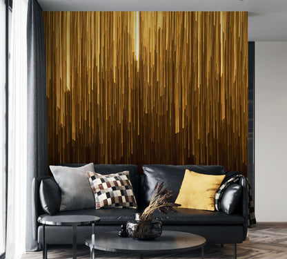 Vertical Streaks of Light Wall Mural. Abstract Glowing Vertical Lines Wallpaper. #6425