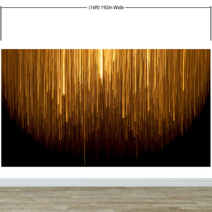 Vertical Streaks of Light Wall Mural. Abstract Glowing Vertical Lines Wallpaper. #6425