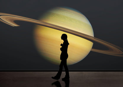 Rings of Saturn Wall Mural. Space theme peel and stick wallpaper. #6432