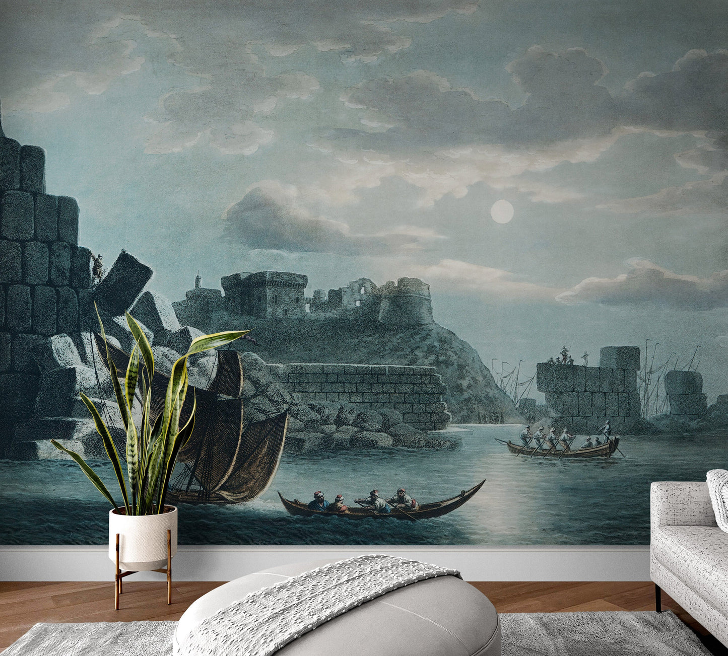 The Island of Tortosa from Views in the Ottoman Dominions Illustration Wall Mural. Sailing through the Mediterranean Islands. #6457