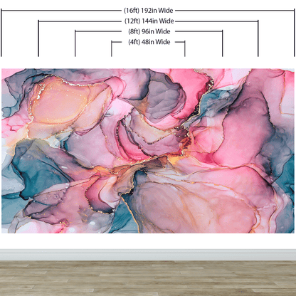 Abstract Alcohol Ink Pattern Wall Mural. Agate Design. Removable Peel and Stick Wallpaper. #6461