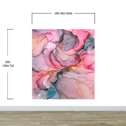 Abstract Alcohol Ink Pattern Wall Mural. Agate Design. Removable Peel and Stick Wallpaper. #6461