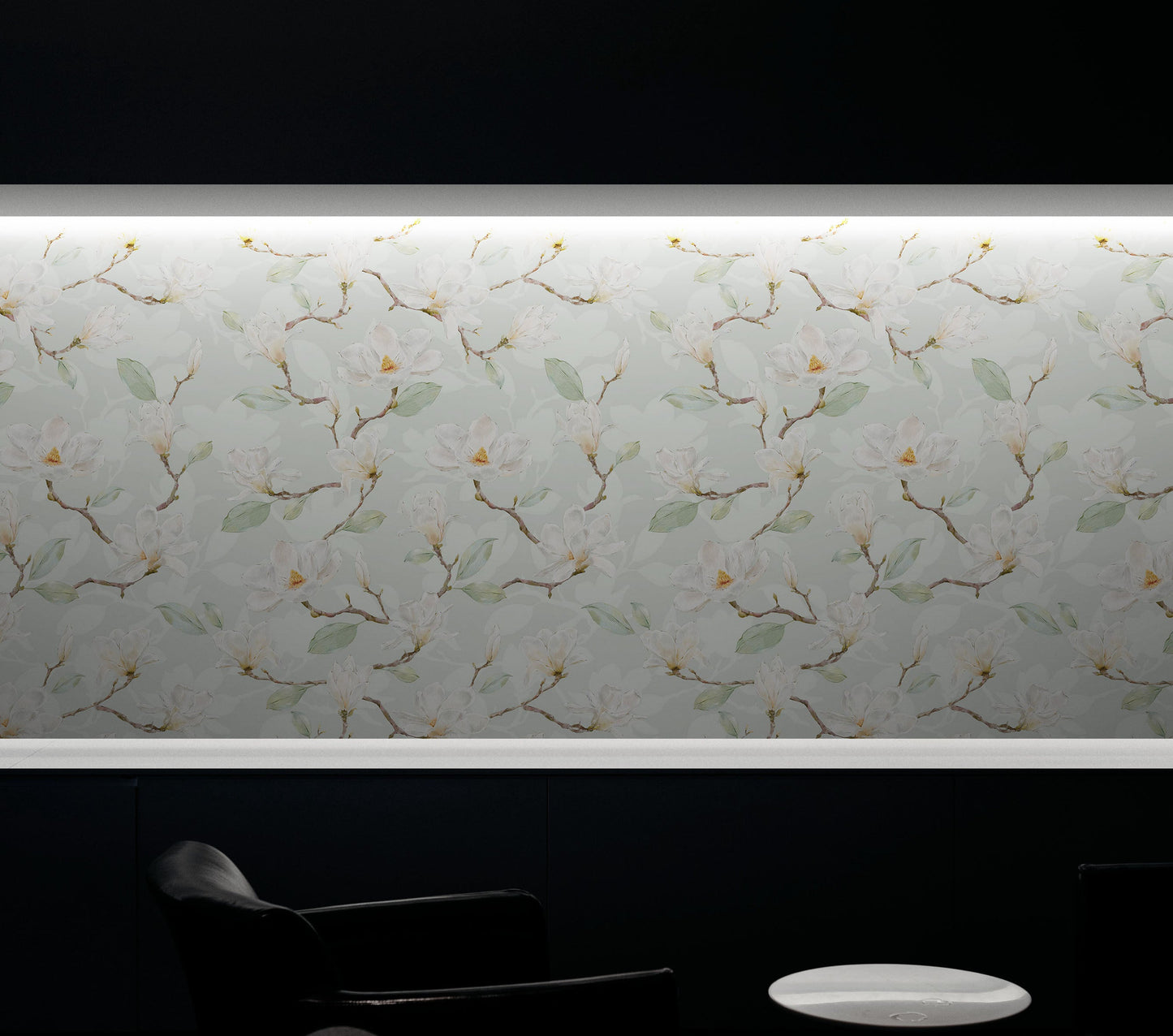 White Magnolia Wall Mural Peel and Stick Wallpaper. #6477