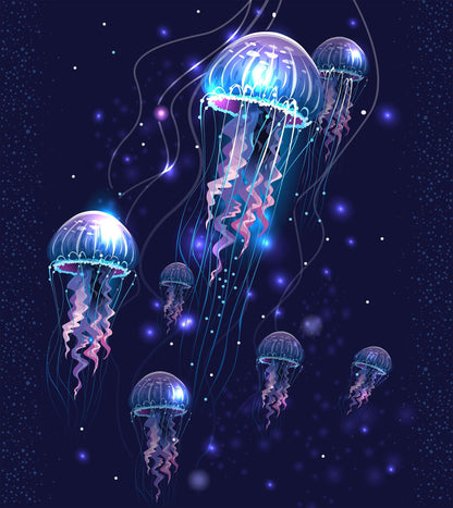 Jellyfish Wallpaper. Underwater Ocean Scene Wall Mural. #6480