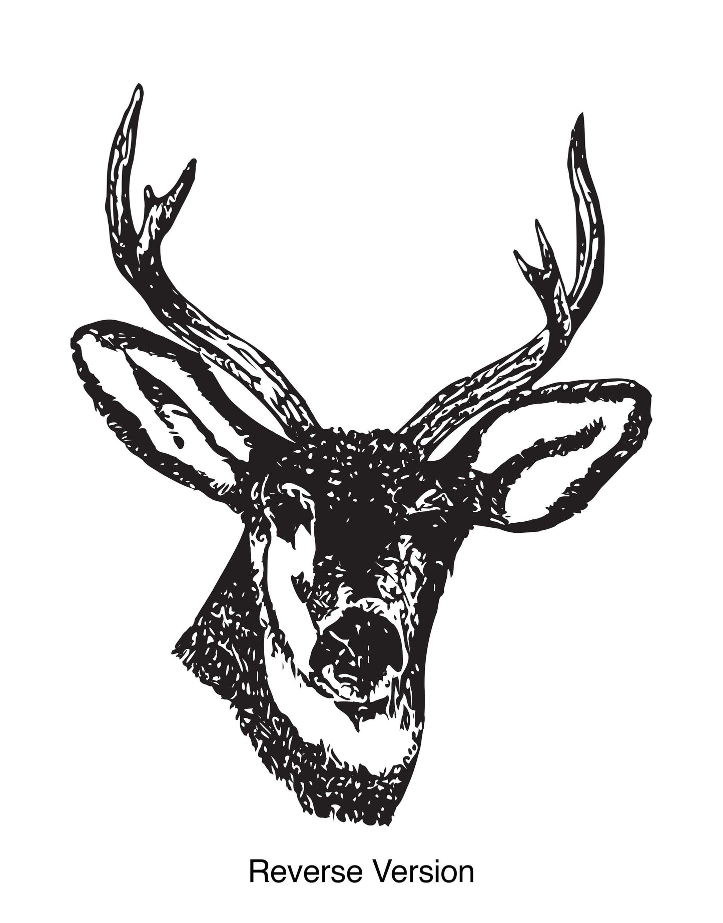 Deer Buck Head Vinyl Wall Decal Sticker.  #649