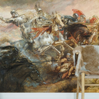 The Phantom Horseman Antique Painting Wallpaper. Peel and Stick Wallpaper. #6510