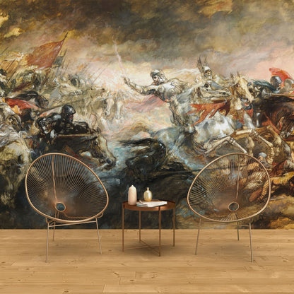 The Phantom Horseman Antique Painting Wallpaper. Peel and Stick Wallpaper. #6510